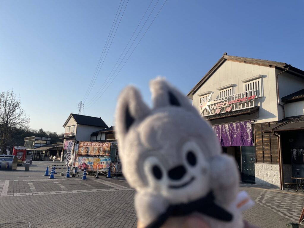 岡崎SAとウルフチャン